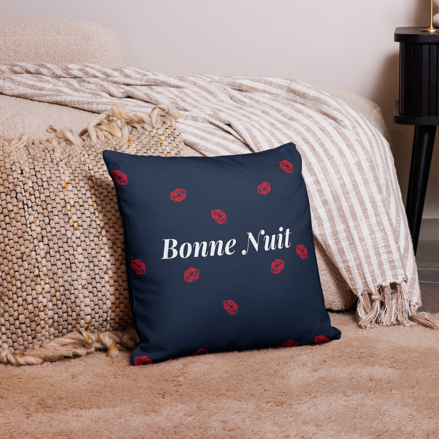 Bonne Nuit Kisses Premium Pillow