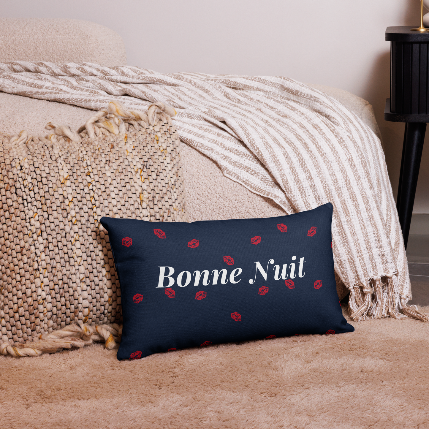 Bonne Nuit Kisses Premium Pillow