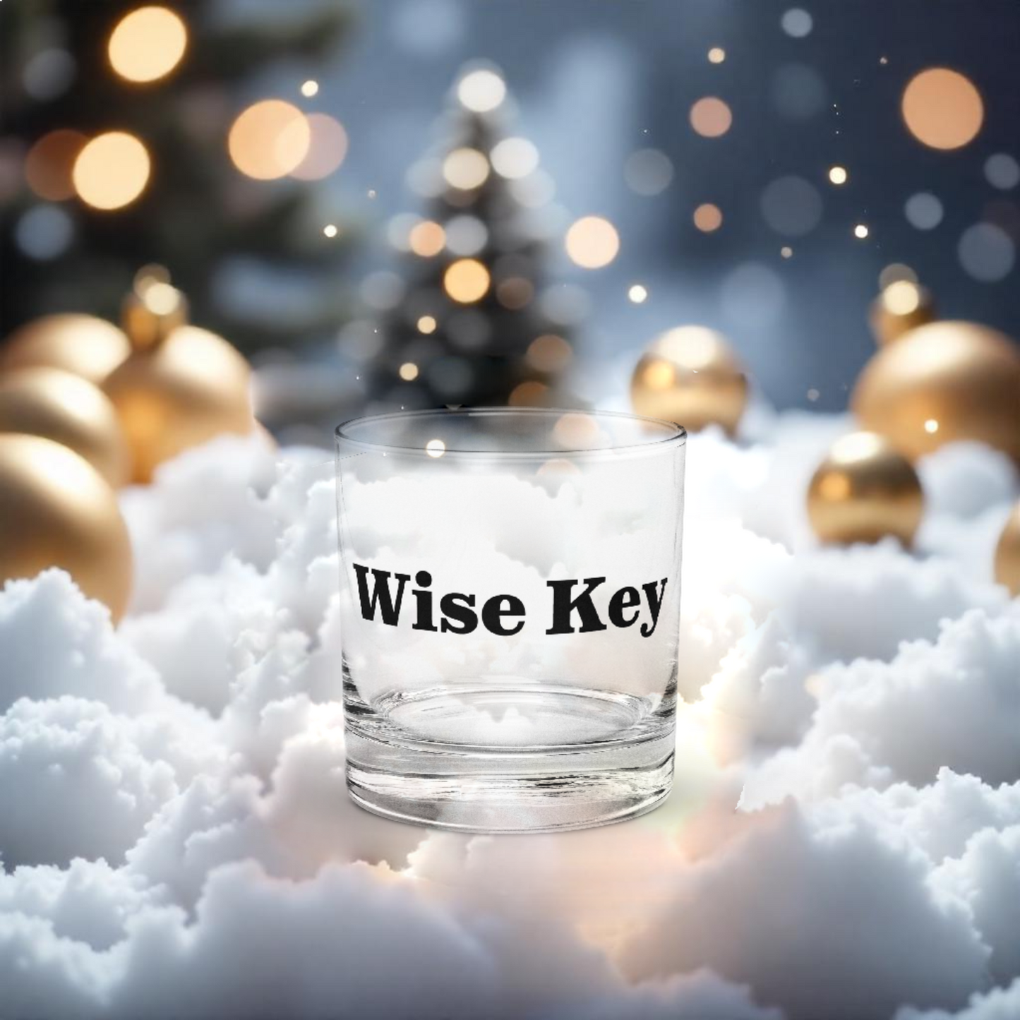Whiskey Glass -Wise Key- Black