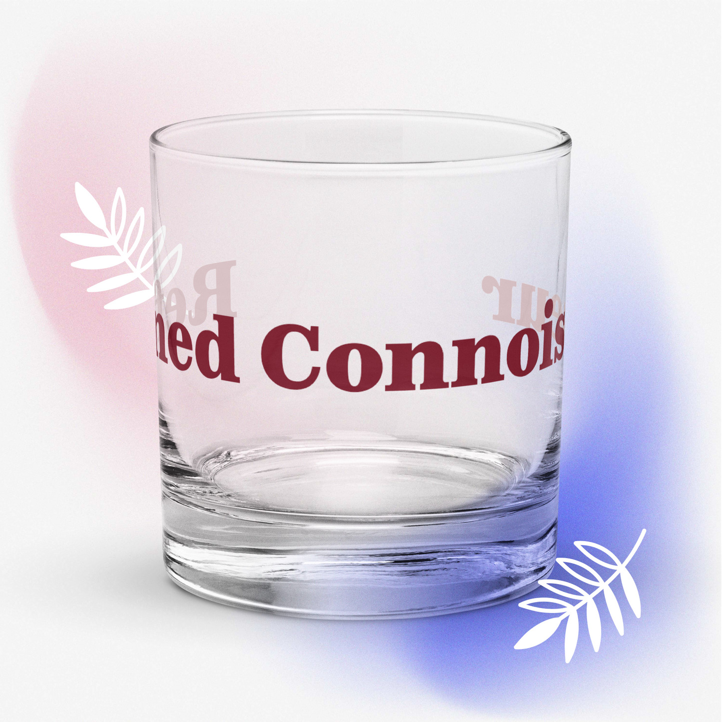 Whiskey Glass -Refined Connoisseur- Burgundy