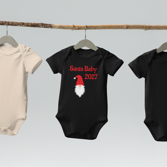 100% Organic Cotton Baby Bodysuit "Santa Baby"