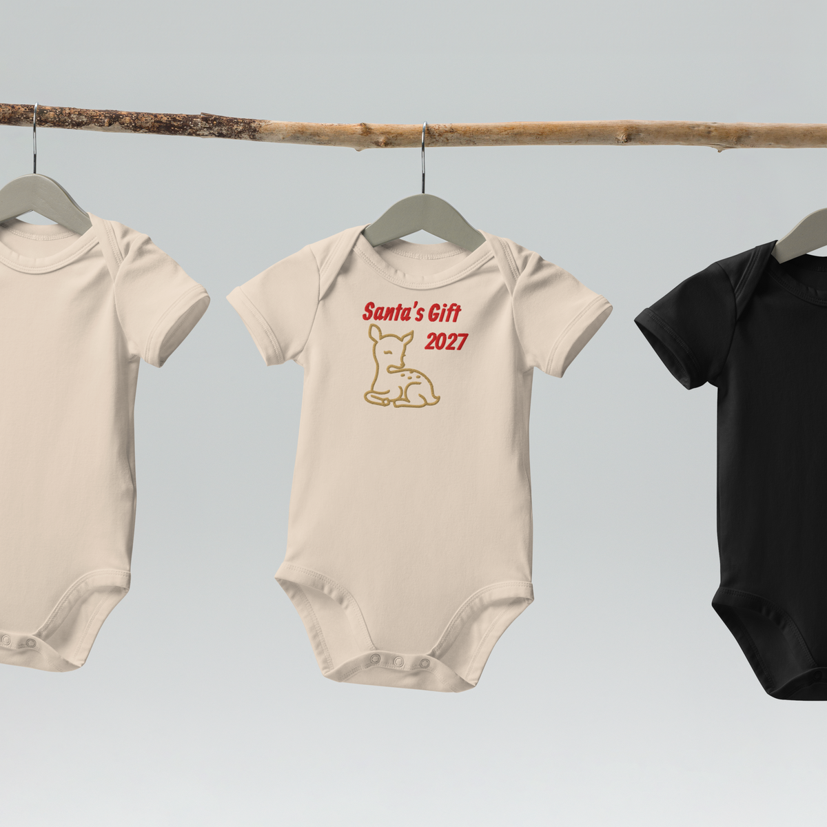 100% Organic Cotton Baby Bodysuit "Santa's Gift 2027"