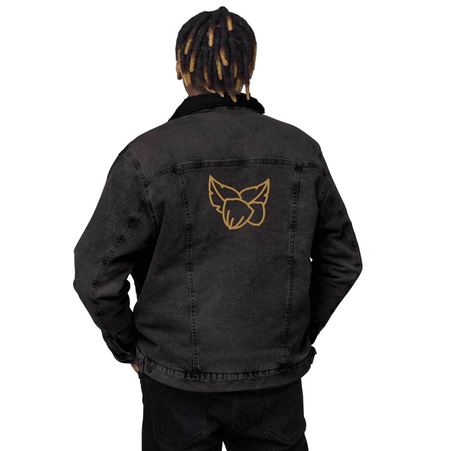 Timeless Denim Sherpa Jacket "Squirrel" -Unisex-