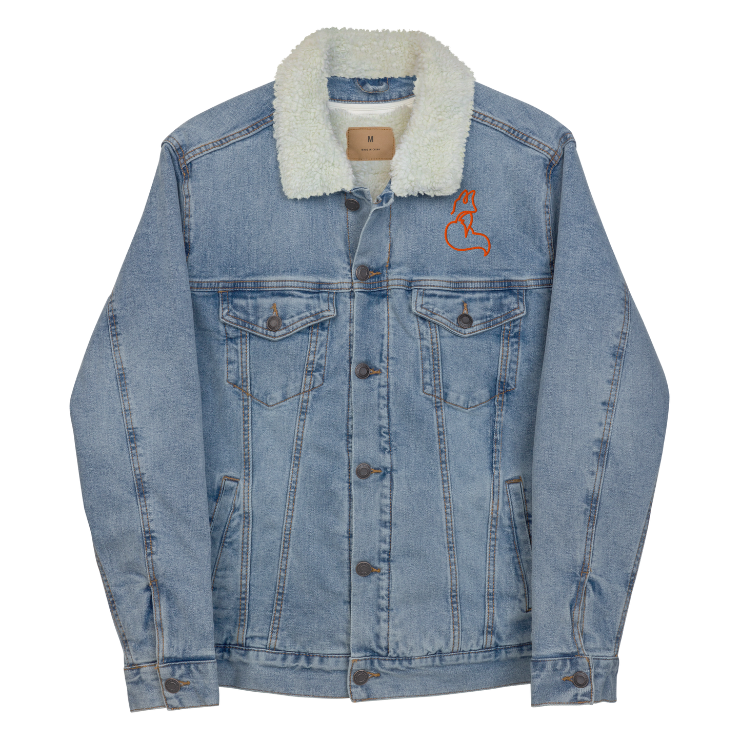 Timeless Denim Sherpa Jacket "Fox" -Unisex-